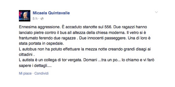 aggressione autobus roma