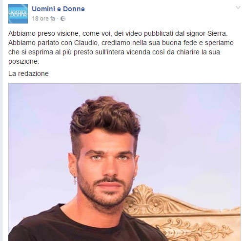redazione-uomini-e-donne-crede-a-claudio-sona