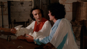 Frame da "Non ci resta che piangere" - Roberto Benigni e Massimo Troisi