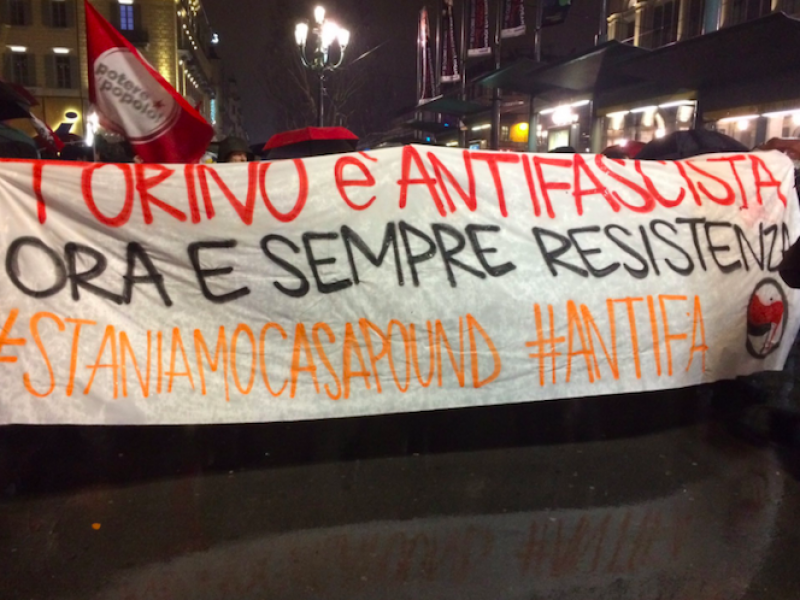 Risultati immagini per torino antifa casapound